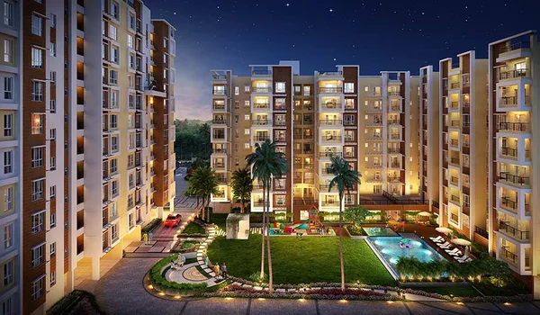 Landscaped outdoor space at the community