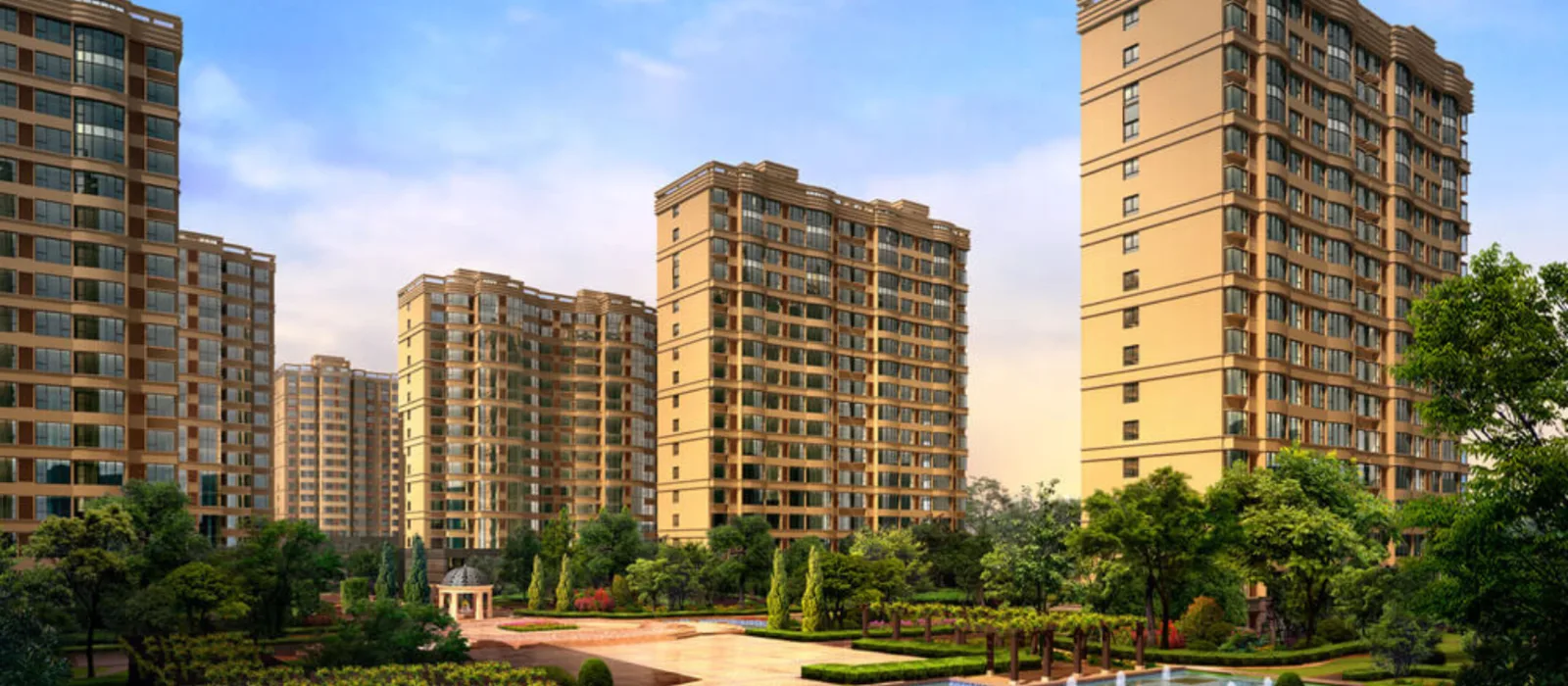 Prestige Attibele towers with landscaped gardens