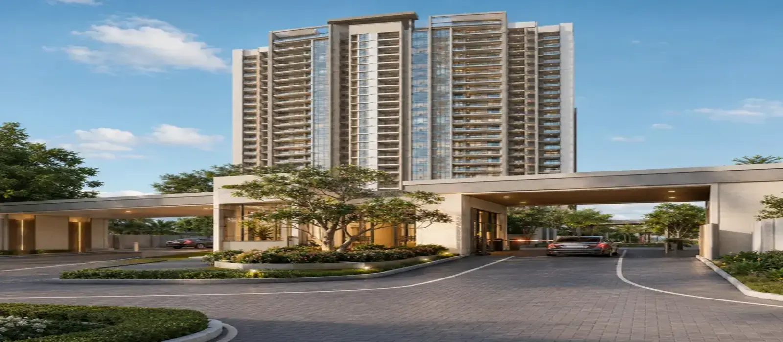 Prestige Attibele residential towers set among landscaped greenery